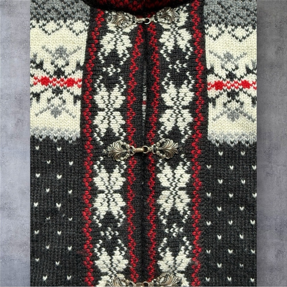 Cardigan Lyric - Nordic Patterned Sweater - Made in Estonia - Size M - Picture 3 of 6